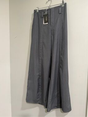 Wide-Leg Dress Pants in Gray - Women